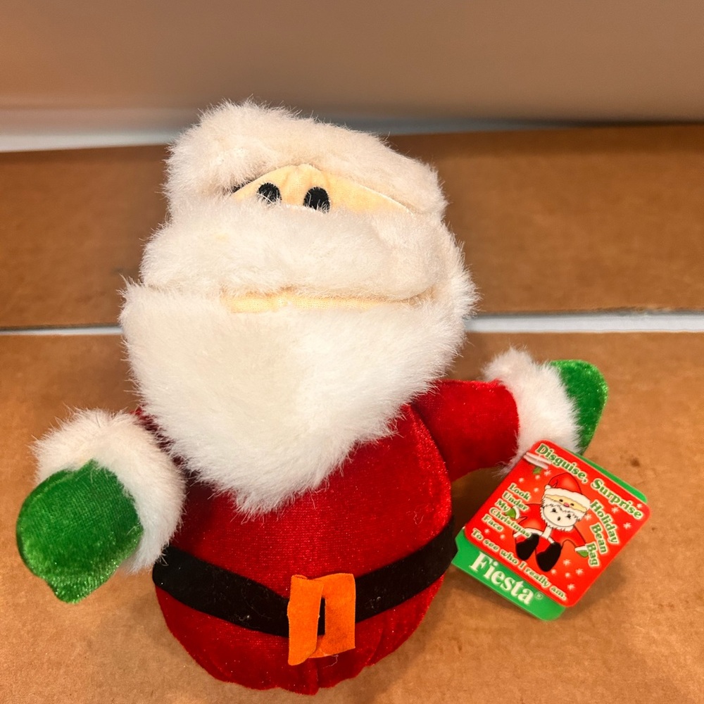 Fiesta Vintage Santa w./ hidden surprise bear bean bag plush